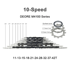 Líp Xe Đạp 10 Tầng SHIMANO DEORE CS-M4100 11-42T
