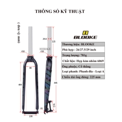 Phuộc Đơ Xe Đạp Nhôm Blooke 26/27.5 và 29 Inch - Phanh Đĩa