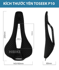 Yên Xe Đạp Carbon 3D Toseek P10