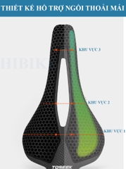 Yên Xe Đạp Carbon 3D Toseek P300
