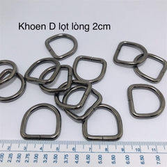 Khoen D lọt lòng 2cm màu đen