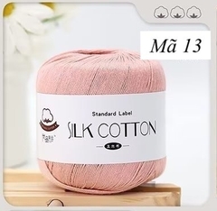 Cuộn len sợi cotton lụa mềm, sợi Silk Cotton 50gr