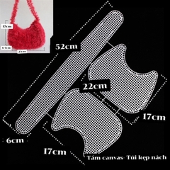 khung túi canvas làm túi xách cắt sẵn