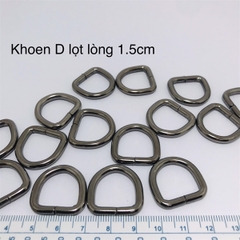 Khoen D thường màu đen 1,5cm