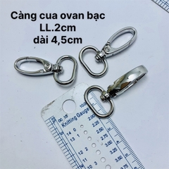 Càng cua ovan 2cm dài 4.5cm màu bạc