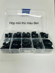 Hộp 150 mũi thú màu đen nhiều size