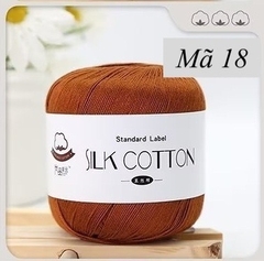 Cuộn len sợi cotton lụa mềm, sợi Silk Cotton 50gr
