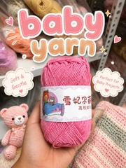 Len Baby Yarn màu Trơn