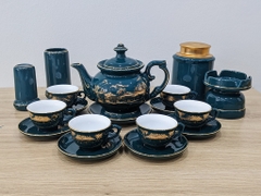 Bộ ấm chén men xanh lục bảo, men xanh cổ vịt