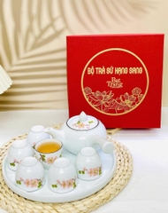 Bộ ấm trà có khay có tay cầm