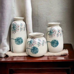 Set 3 Lọ Hoa Sứ Trang Trí Nội Thất