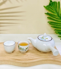Bộ ấm trà có khay có tay cầm