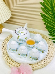 Bộ ấm trà có khay có tay cầm