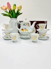 Bộ ấm chén Vinh Hoa Phú Quý vàng kim