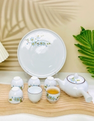 Bộ ấm trà có khay có tay cầm