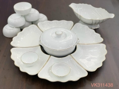 Bộ bát ăn Hoa mặt trời chỉ vàng kim