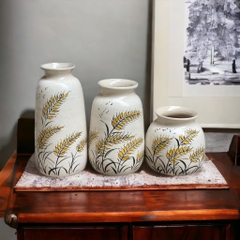 Set 3 Lọ Hoa Sứ Trang Trí Nội Thất