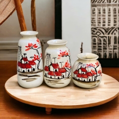 Set 3 Lọ Hoa Sứ Trang Trí Nội Thất