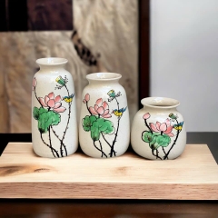 Set 3 Lọ Hoa Sứ Trang Trí Nội Thất