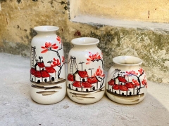 Set 3 Lọ Hoa Sứ Trang Trí Nội Thất