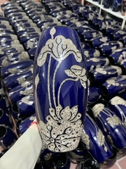 Bình sứ men màu vàng kim