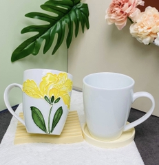 Cốc Sứ 3D Họa Tiết Hoa