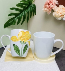 Cốc Sứ 3D Họa Tiết Hoa