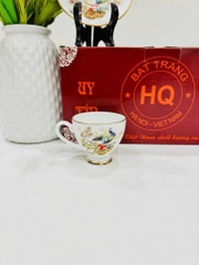 Bộ ấm chén họa tiết chim công vàng kim