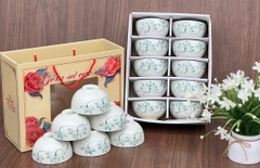 Bộ bát ăn cơm in họa tiết