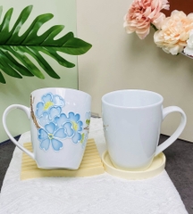 Cốc Sứ 3D Họa Tiết Hoa