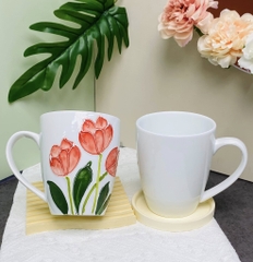 Cốc Sứ 3D Họa Tiết Hoa