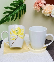 Cốc Sứ 3D Họa Tiết Hoa