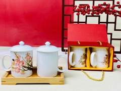 Cốc Sứ 3D Họa Tiết Hoa