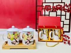 Cốc Sứ 3D Họa Tiết Hoa
