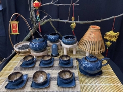 Bộ ấm chén men hỏa biến - QG 2