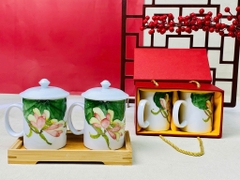 Cốc Sứ 3D Họa Tiết Hoa