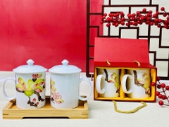 Cốc Sứ 3D Họa Tiết Hoa