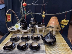 Bộ ấm chén men hỏa biến - QG 2