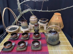 Bộ ấm chén men hỏa biến - QG 2