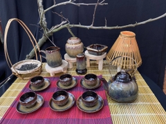 Bộ ấm chén men hỏa biến - QG 2