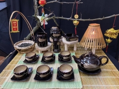 Bộ ấm chén men hỏa biến - QG 2