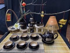 Bộ ấm chén men hỏa biến - QG 2
