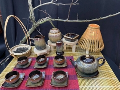 Bộ ấm chén men hỏa biến - QG 2