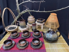 Bộ ấm chén men hỏa biến - QG 2