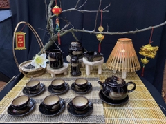 Bộ ấm chén men hỏa biến - QG 2