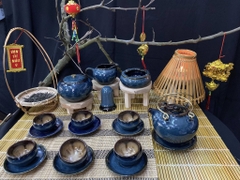 Bộ ấm chén men hỏa biến - QG 2