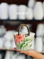 Lọ hoa gốm sứ vẽ tay 2
