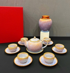 Bộ ấm chén men hỏa biến - QG 1