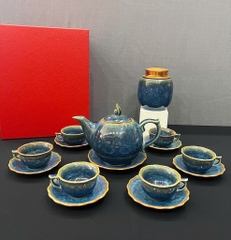 Bộ ấm chén men hỏa biến - QG 1