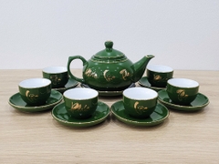 Bộ ấm chén men xanh lục bảo, men xanh cổ vịt